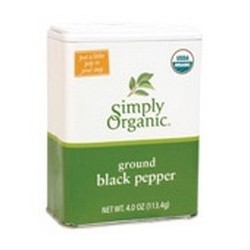 Simply Organic Ground Black Pepper Tin (6x4 Oz)