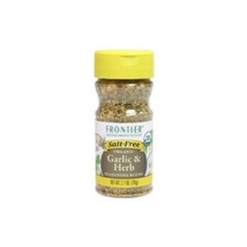 Frontier Natural Salt-Free Garlic & Herb Seasoning (6x2.7 Oz)