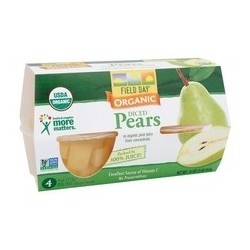 Field Day Organic Diced Pear Cups (6x4PK )