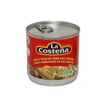 La Costena Green Pickled Serrano Peppers (12x12Oz)