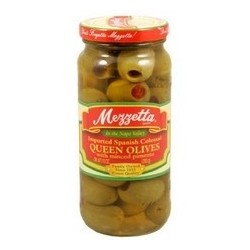 Mezzetta Spanish Colossal Queen Olives With Minced Pimento (6x10Oz)