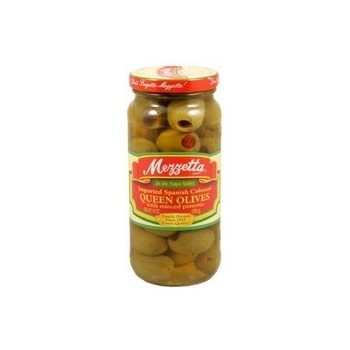 Mezzetta Spanish Colossal Queen Olives With Minced Pimento (6x10Oz)