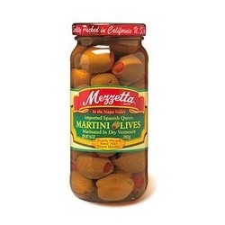 Mezzetta Spanish Queen Martini Olives Marinated Dry Vermouth (6x10Oz)