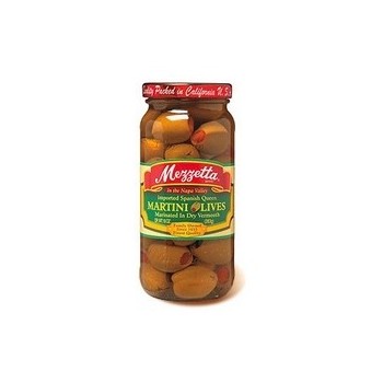 Mezzetta Spanish Queen Martini Olives Marinated Dry Vermouth (6x10Oz)